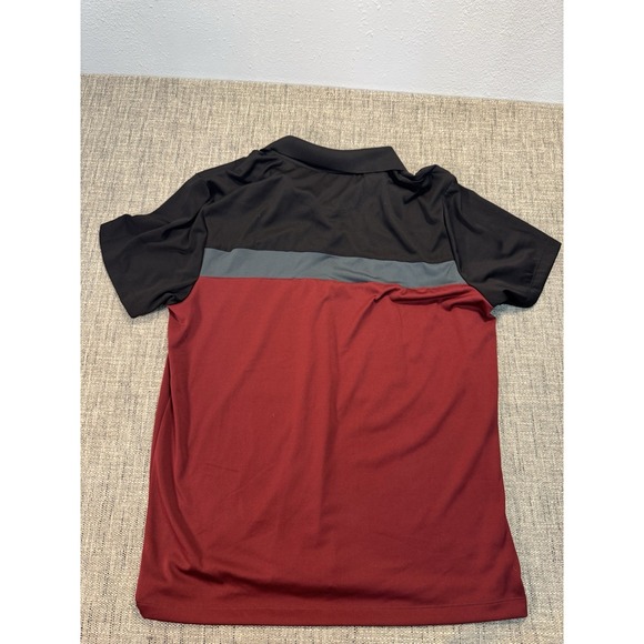 Vintage Alfani Mens Size XL Red Ribbed Polo‎ Shirt Button-Up Short Sleeve Cotton - Picture 9 of 12